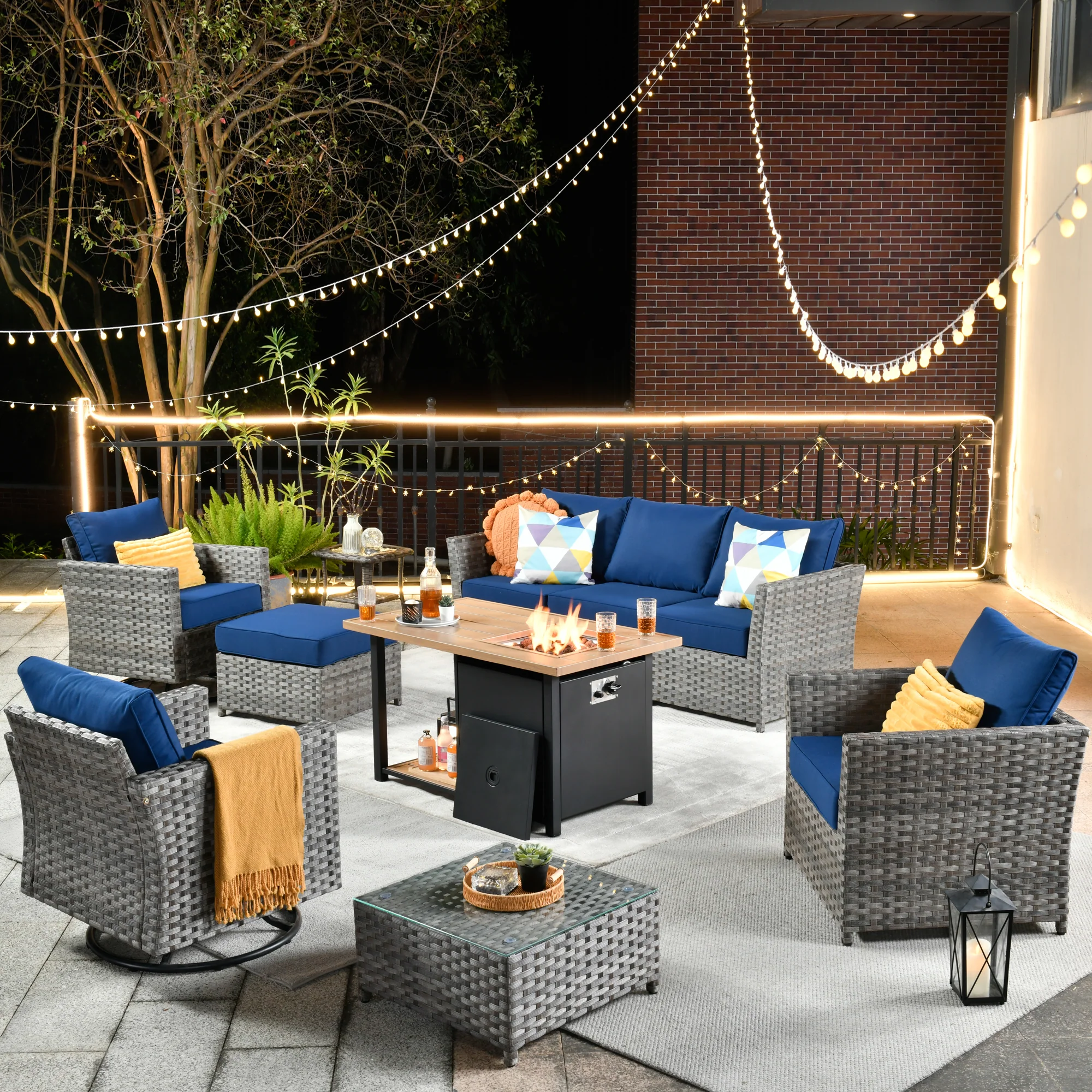 Ovios Patio Furniture Set 10-Piece include 42