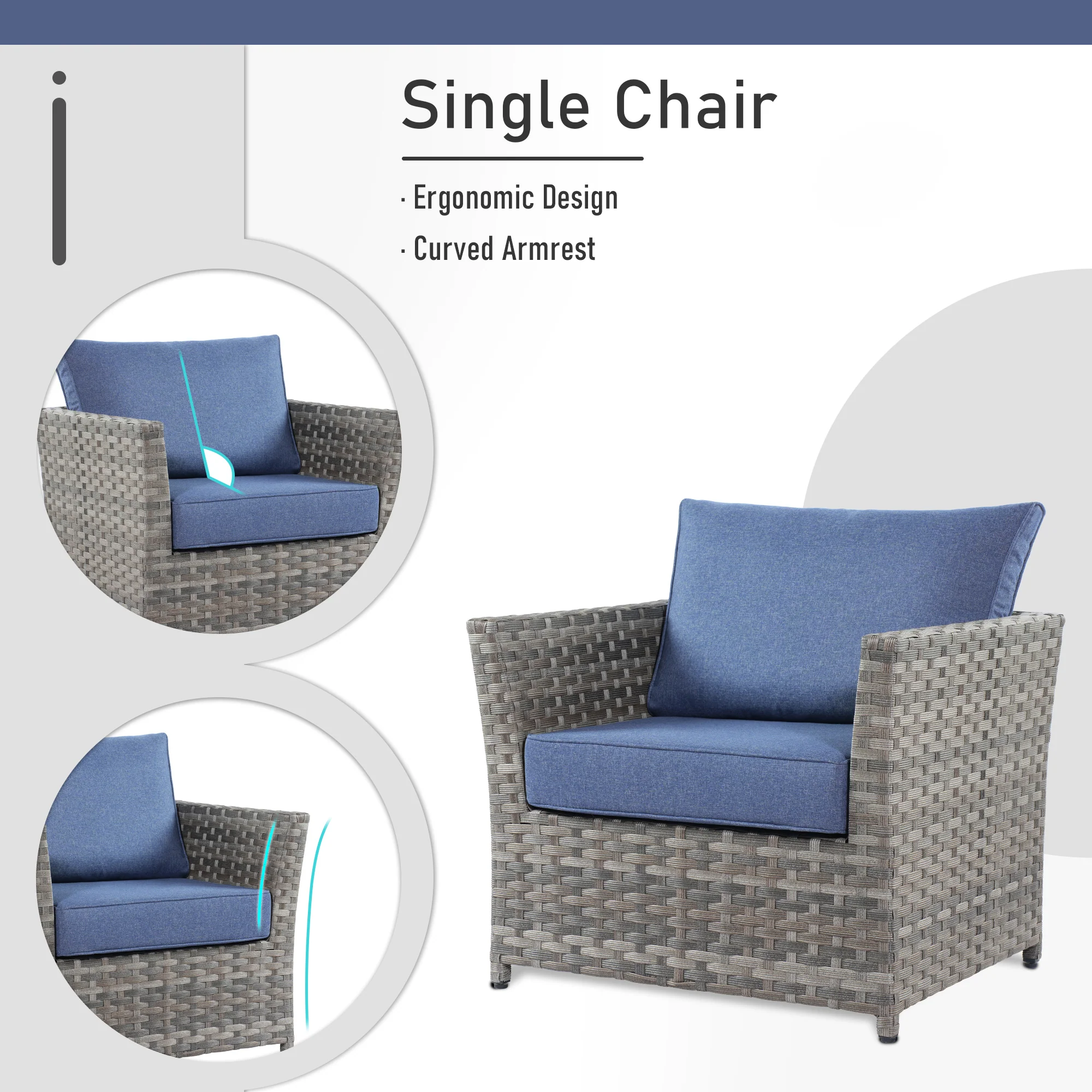 Ovios Patio Furniture Set 13-Piece include 42