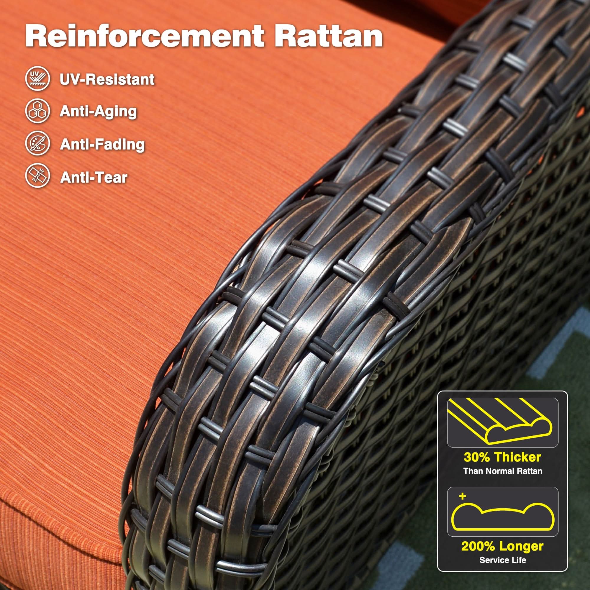 Ovios 6 Pieces Patio Furniture Set with 42