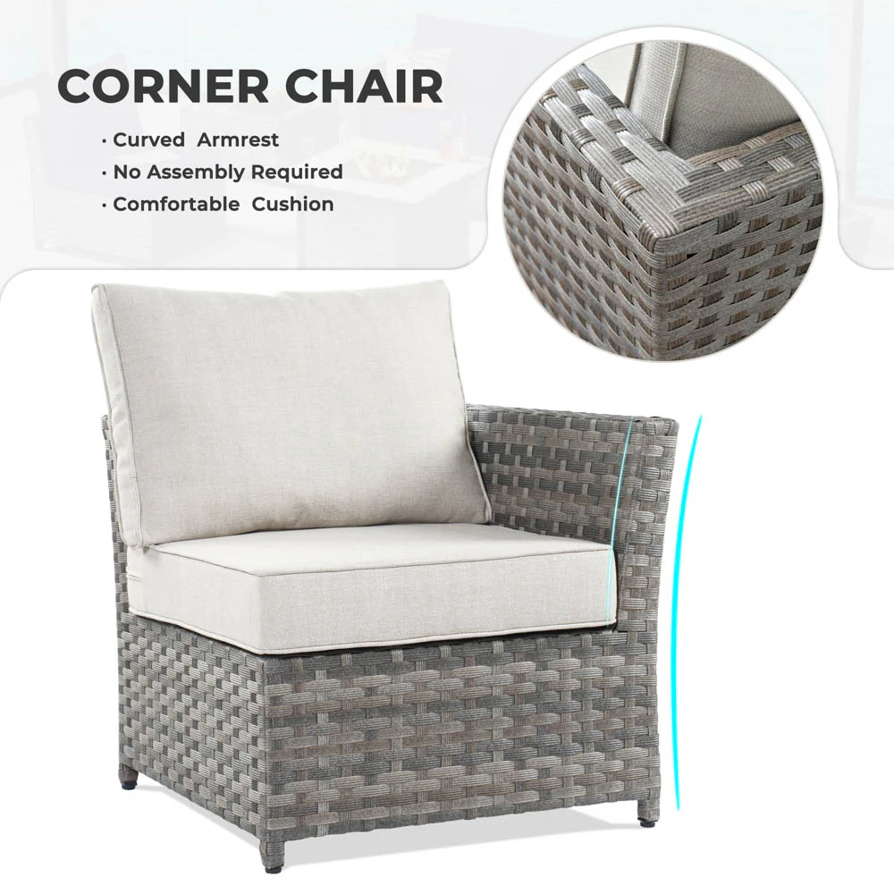 Ovios New Rimaru Series Patio Furniture Set 10-Piece include 42