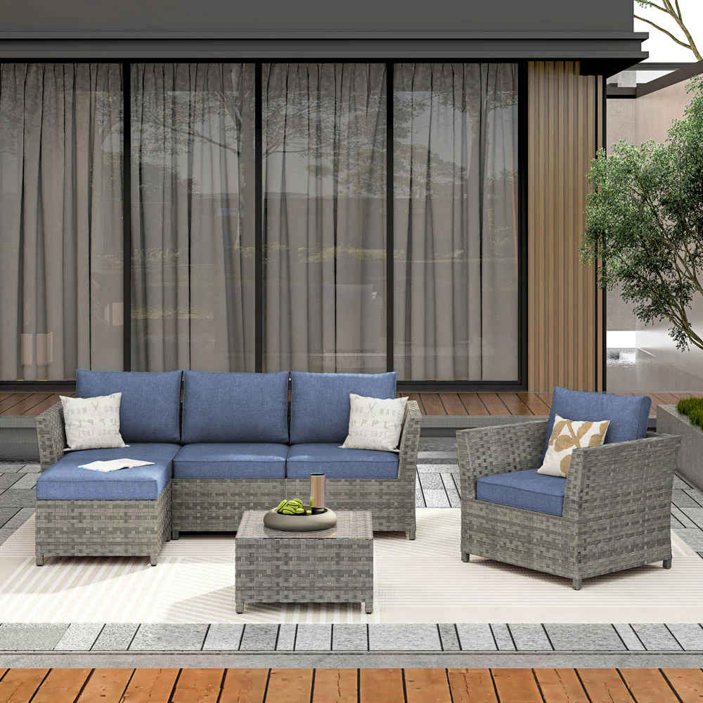 Ovios Patio Furniture Set New Rimaru 6-Piece, Fully Assembled