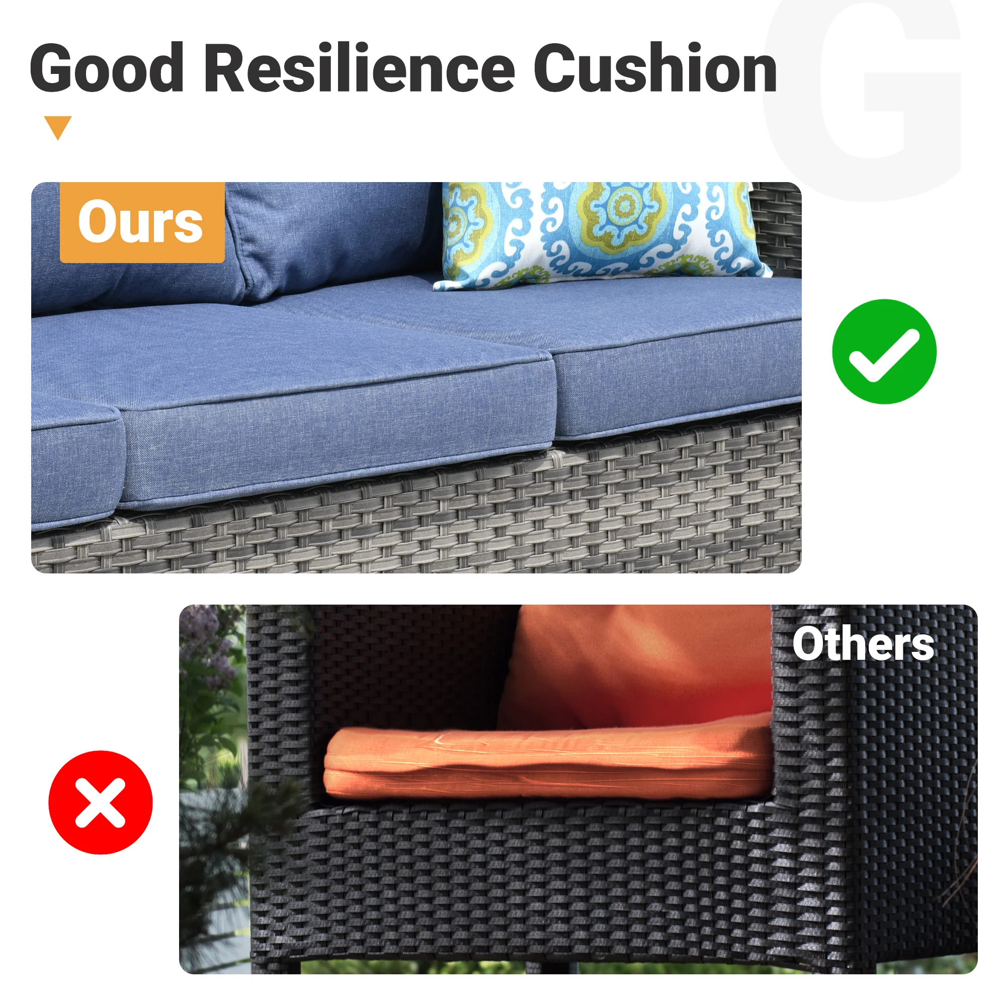 Ovios Patio Conversation Set 6-Piece with 30'' Fire Pit Table and Vultros Set