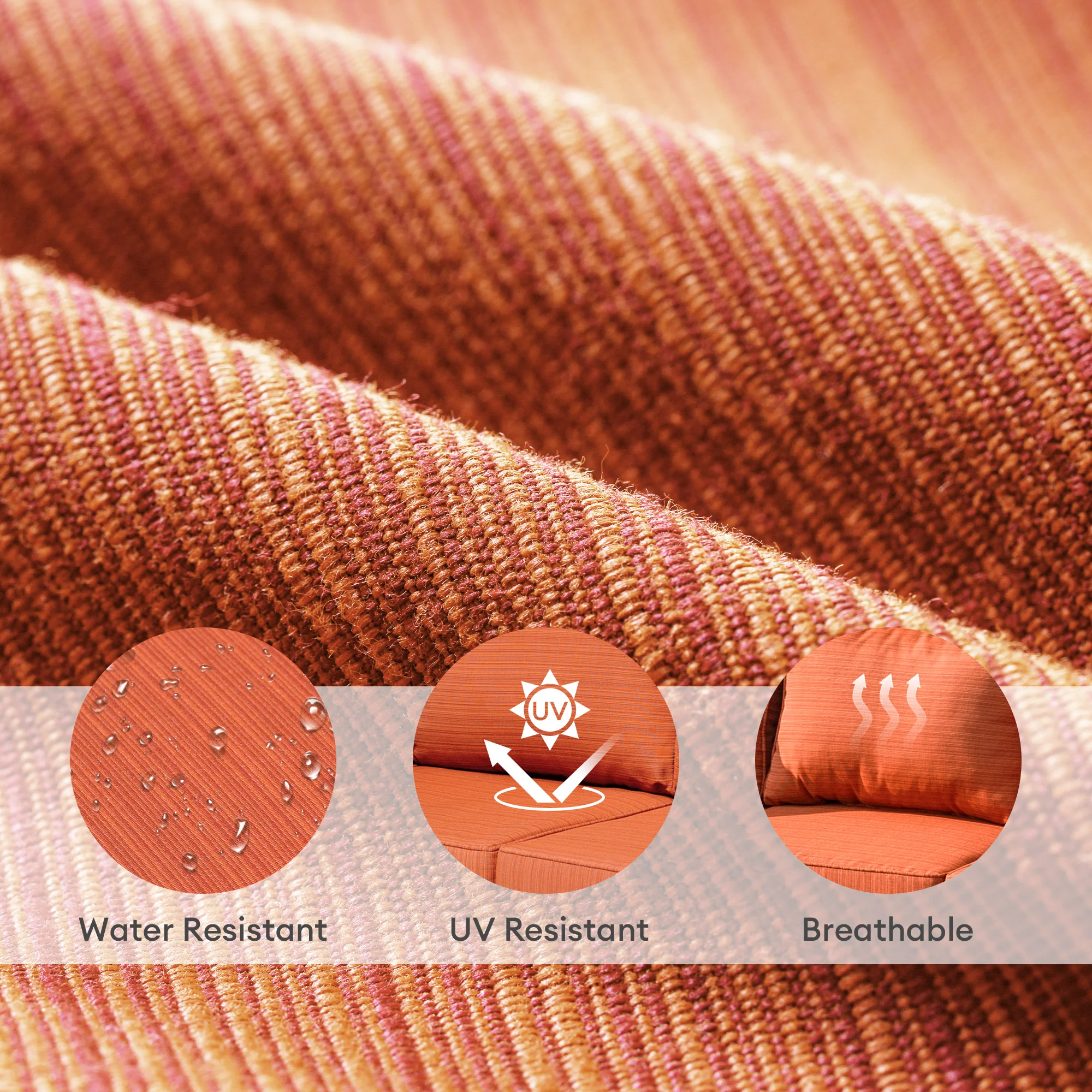 Ovios Kenard Series Replacement Seat, Back Cushion Cover(Refer to the Dimension in Description,Only cover)