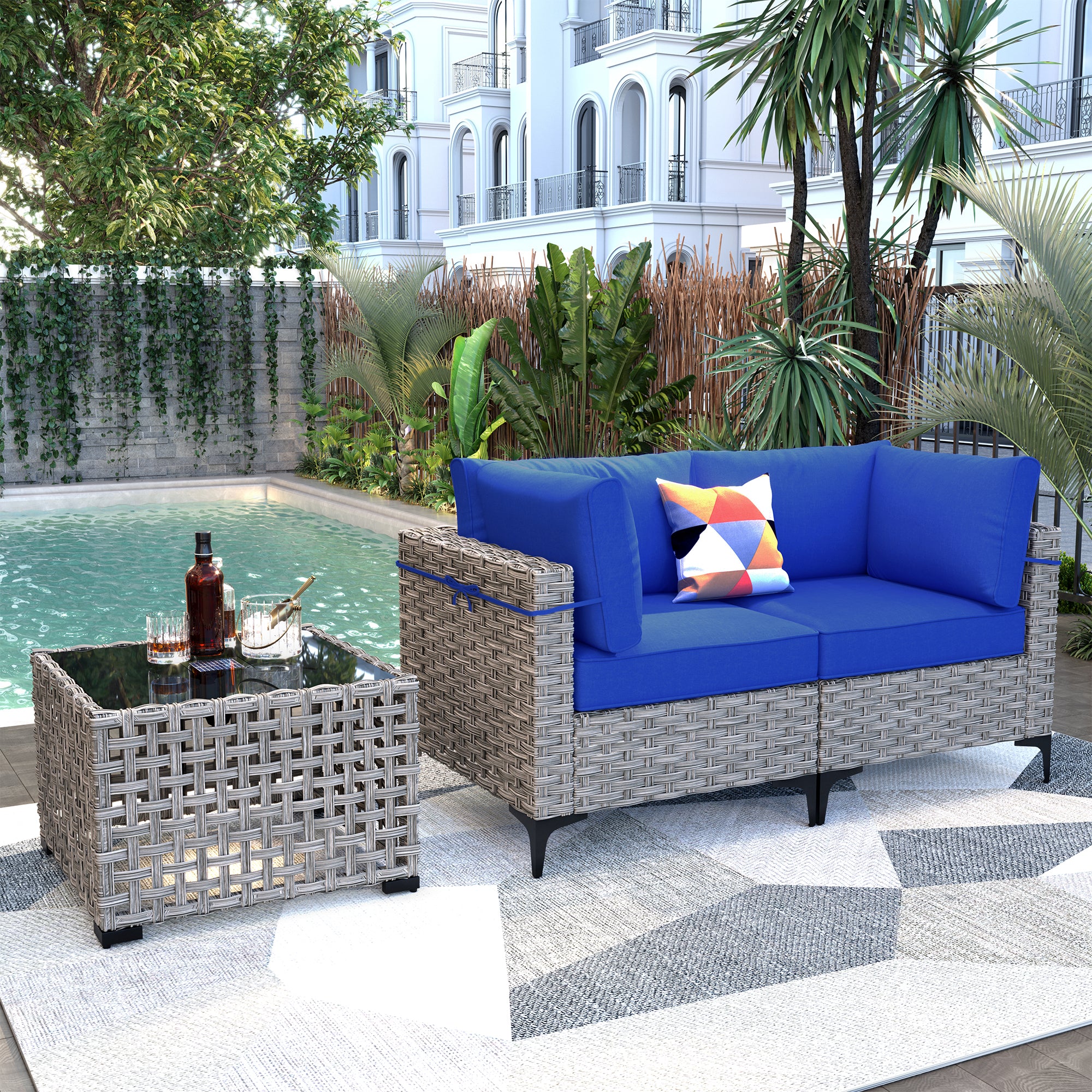 SKT Series - Sectional Outdoor Furniture Set 3-Piece