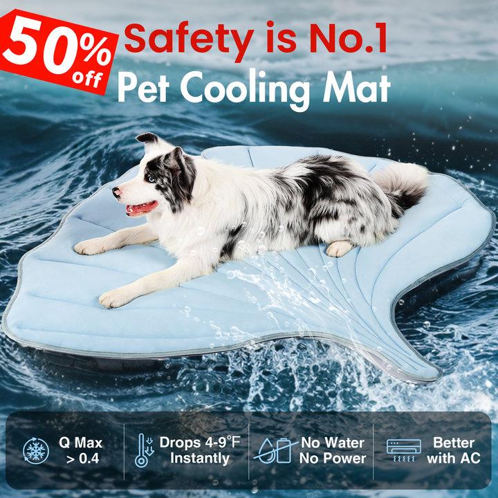 Vagascape Dog Cooling Eco-friendly Mat, Cooling Pad, Pet Cool Mats for Dogs and Cats use in Crate, Tunk, Camping, Outdoors, Portable, Machine Washable, Durable, Without Gel