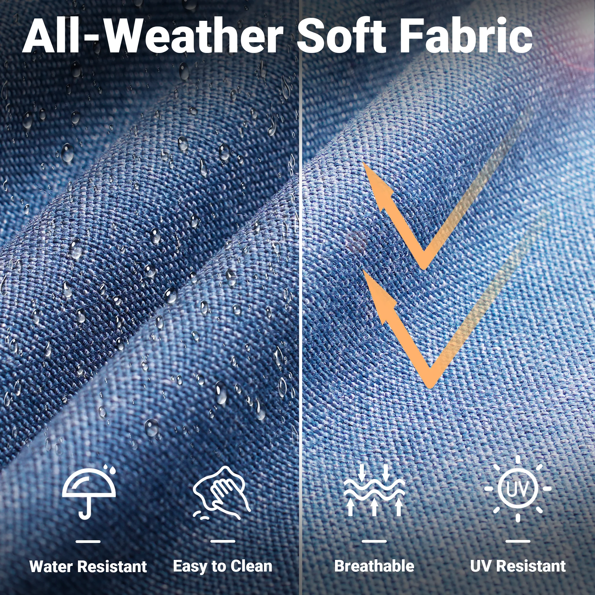 Ovios Patio Chairs New Vultros 2-Piece High Back Square Shape Armrest