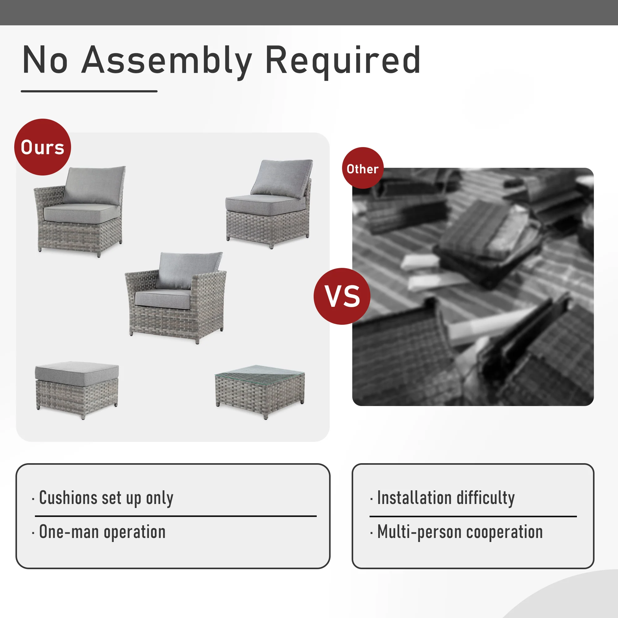 Ovios Patio Furniture Set 13-Piece include 42