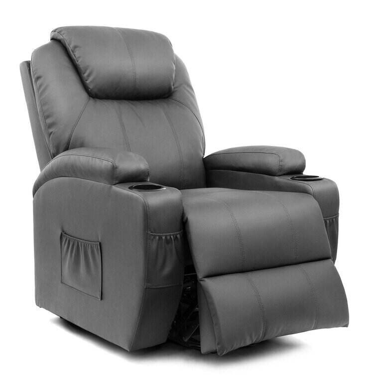 Faux Leather Power Lift Recliner Chair with Massage and Heating Function