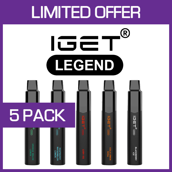 IGET LEGEND – 4000 PUFFS  – 5 PACK