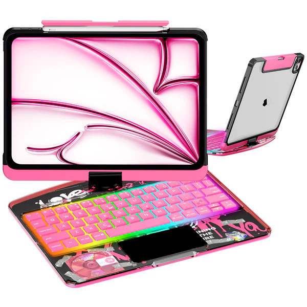 NAIDUN Transparent iPad keyboard case 360° transparent iPad keyboard