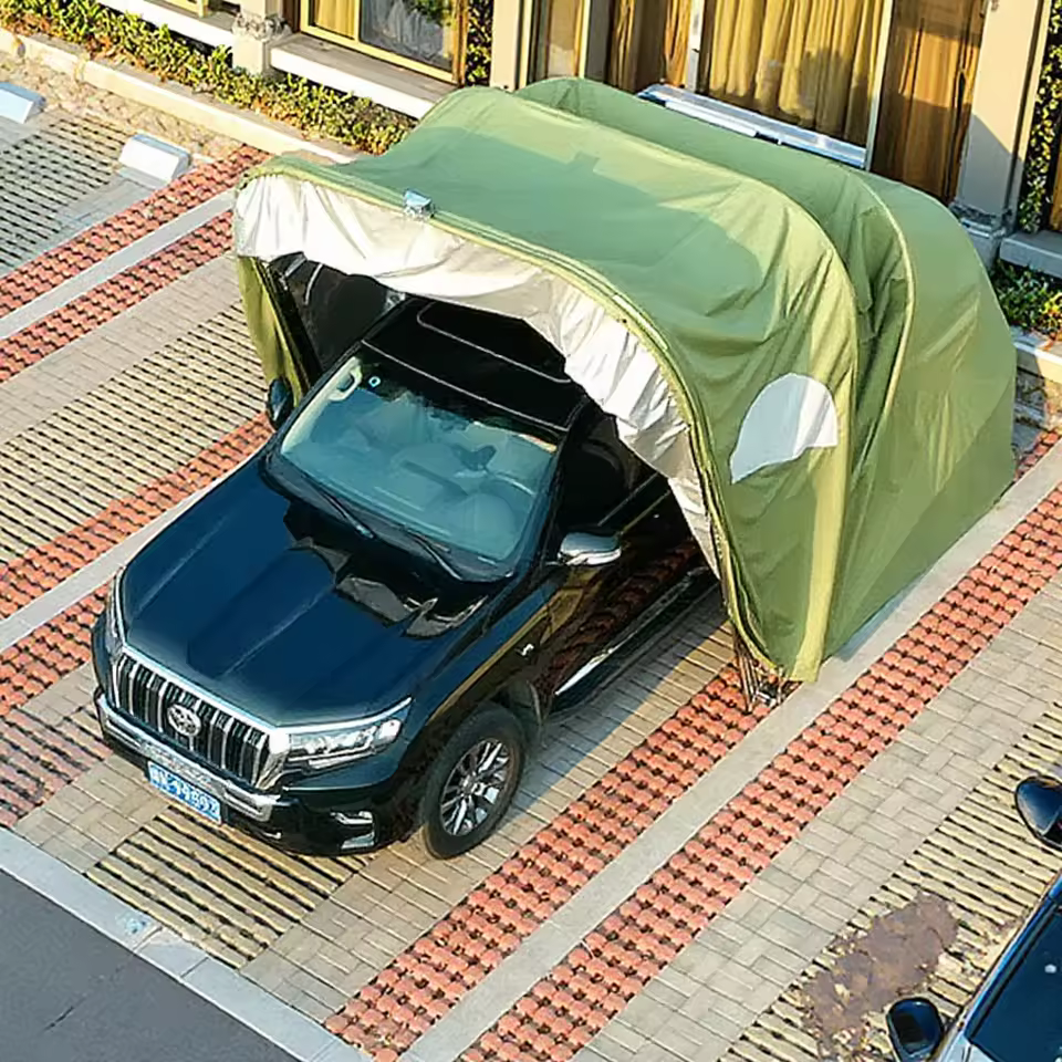 【Clearance Sale】Modern Portable Carport Tent with Top Canopy Cover Heat Treated Metal Frame for Outdoor Car & Motorcycle Parking Garage Storage